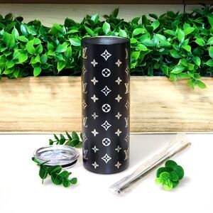 Black tumbler 20oz Engraved design